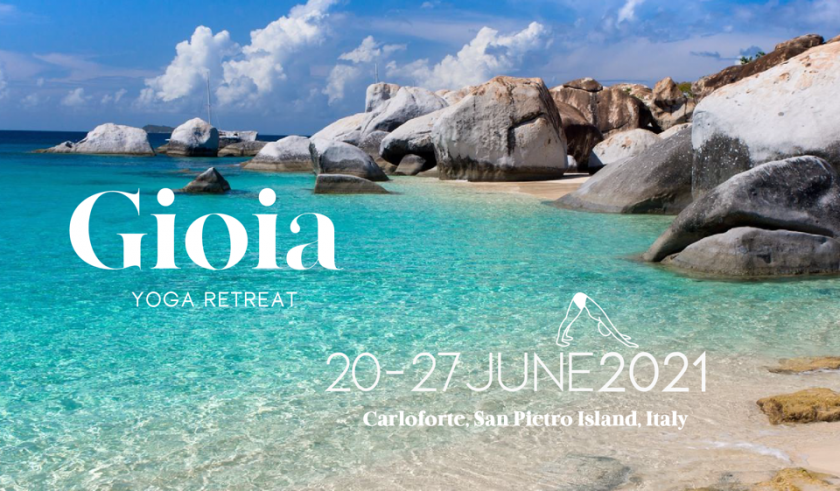 Gioia 2021 yoga retreat. From Sunday, 20th June to Sunday, 27th June, 2021