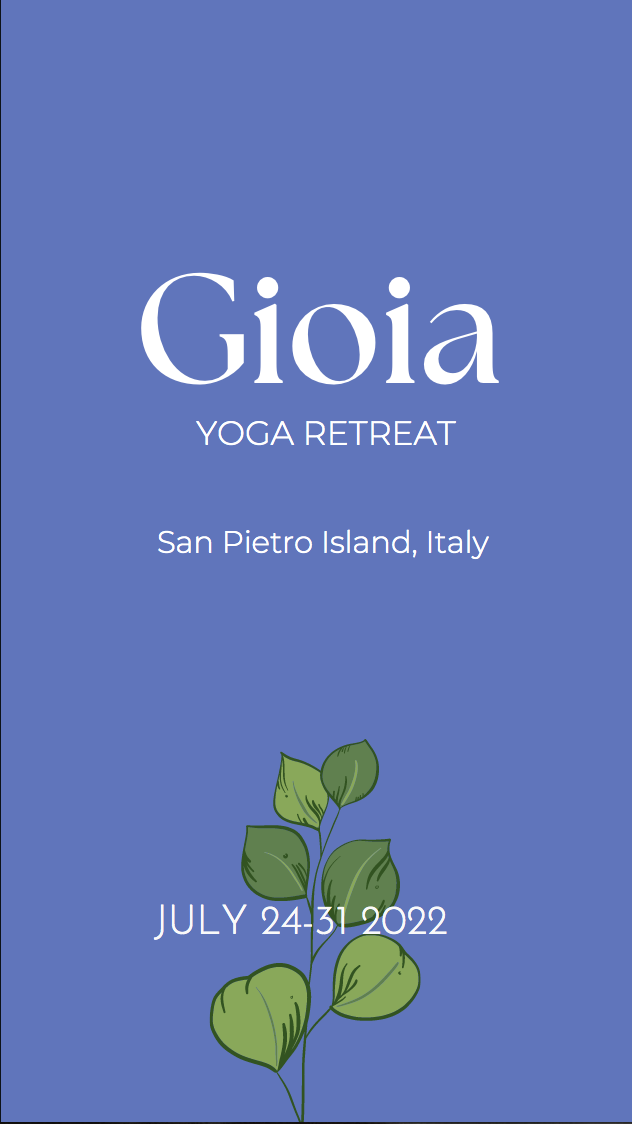 Gioia 2022 yoga retreat, San Pietro island, Sardinia